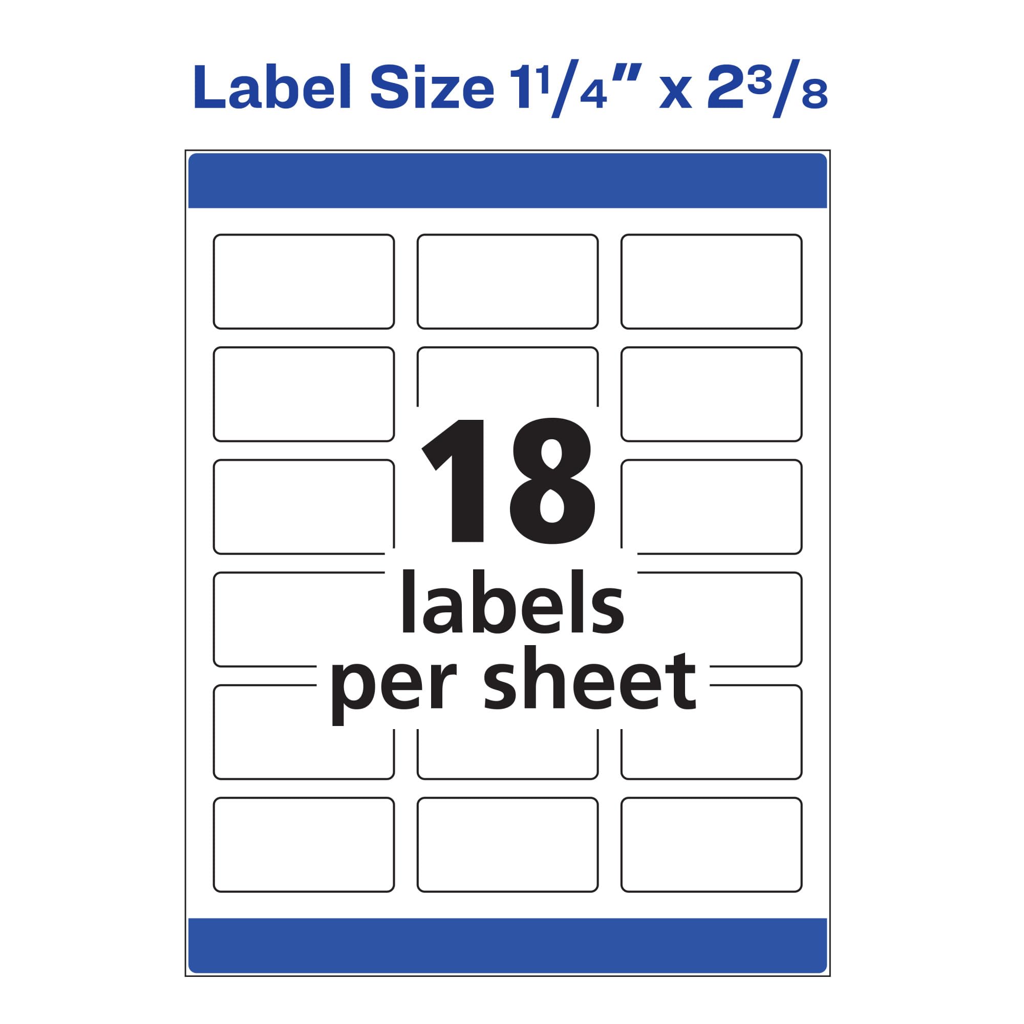 Avery Print-to-The-Edge Printable Address Labels with Sure Feed, 1-1/4" x 2-3/8", White, 450 Blank Mailing Labels (06871)