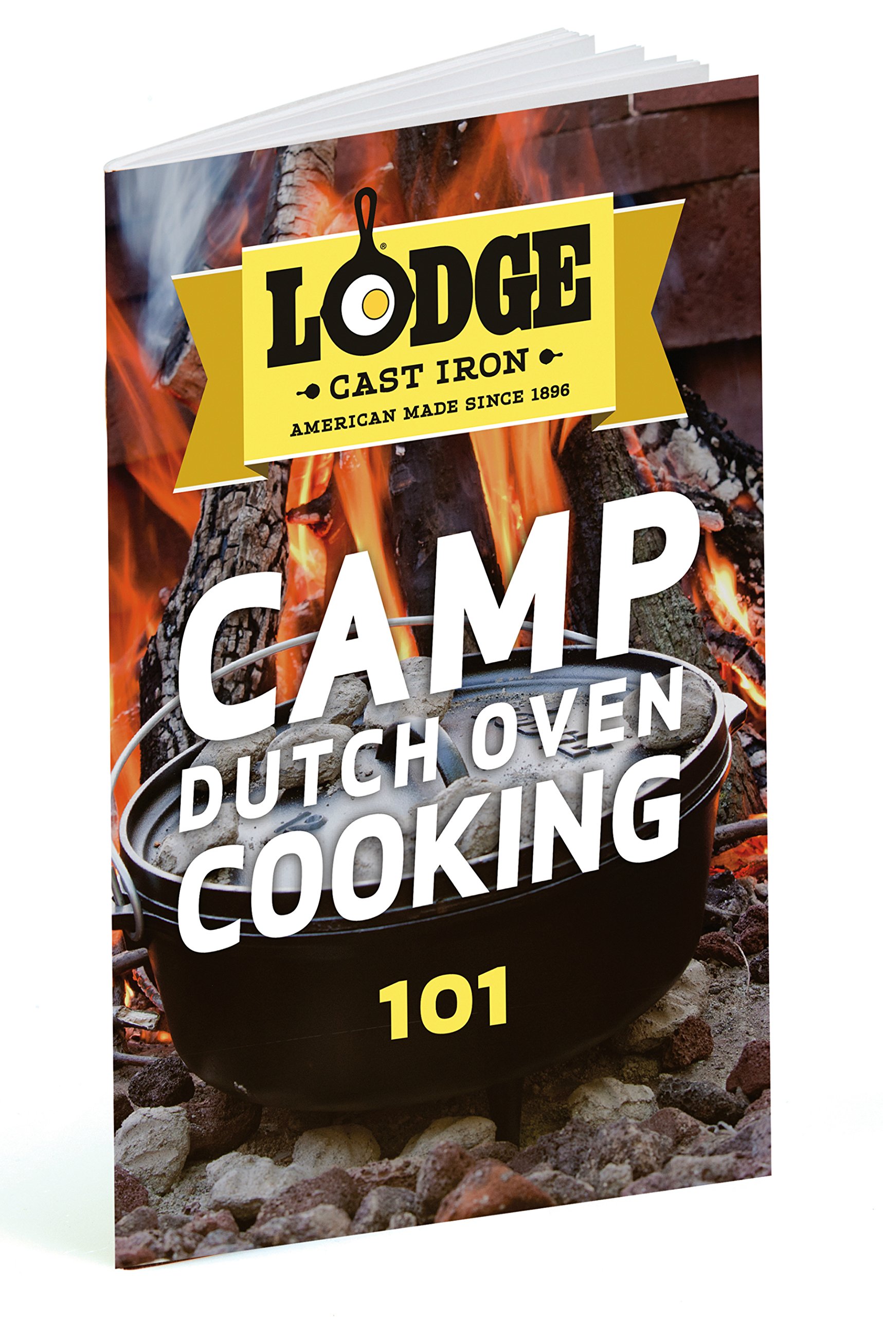 Lodge 8 Quart Pre-Seasoned Cast Iron Camp Dutch Oven with Lid - Dual Handles - Use in the Oven, on the Stove, on the Grill or over the Campfire - Black