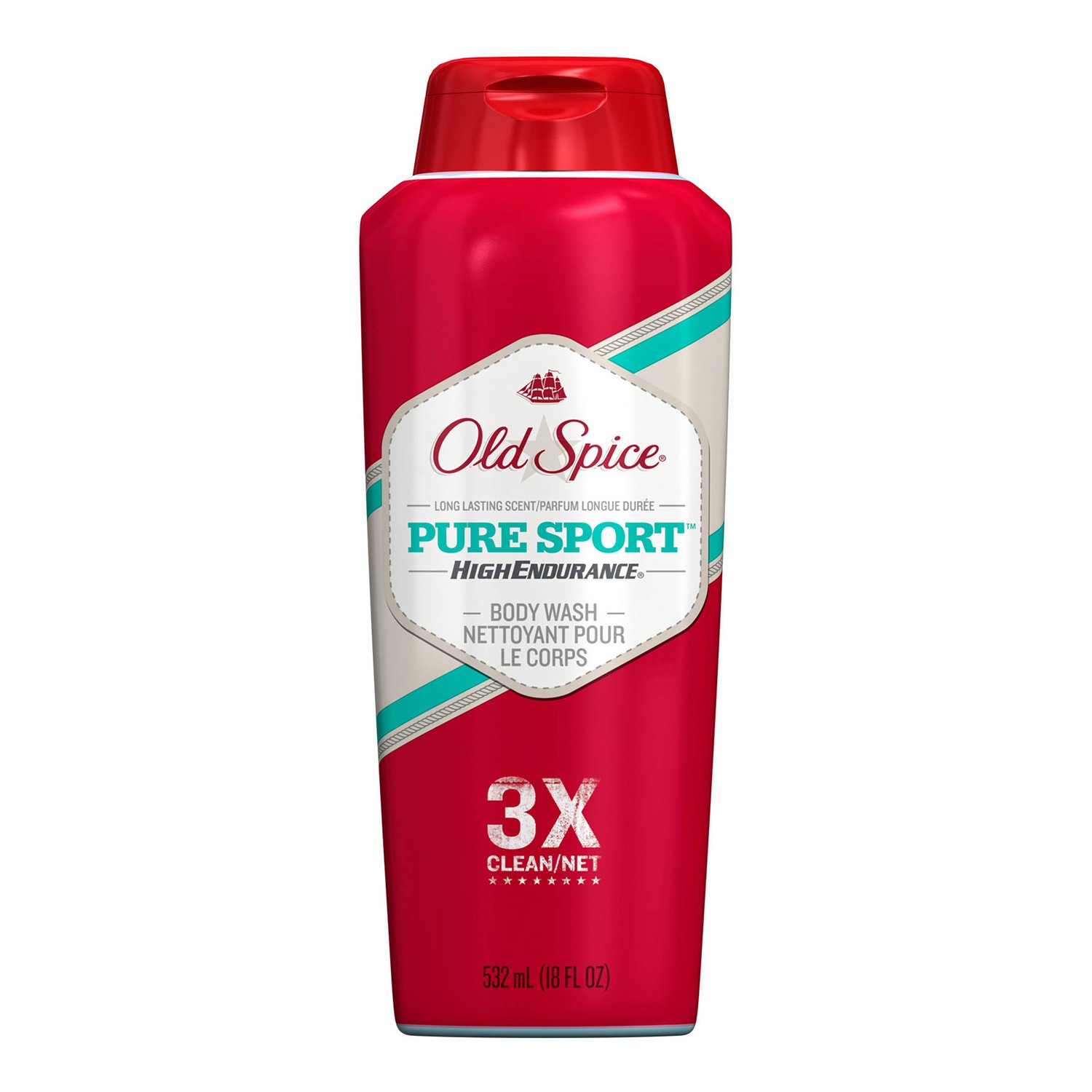 Old Spice High Endurance Body Wash, Pure Sport, 18 Fl Oz