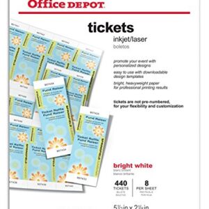 Office Depot(R) Laser/Inkjet Tickets, Pack Of 440 Tickets