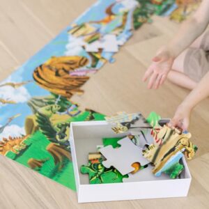 Melissa & Doug Land of Dinosaurs Floor Puzzle (48 pcs, 4 feet long) - FSC Certified