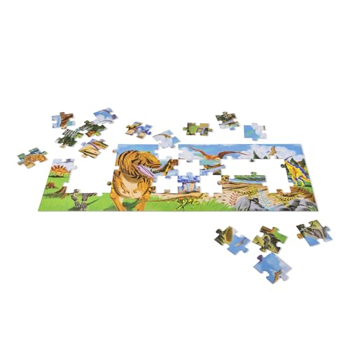 Melissa & Doug Land of Dinosaurs Floor Puzzle (48 pcs, 4 feet long) - FSC Certified