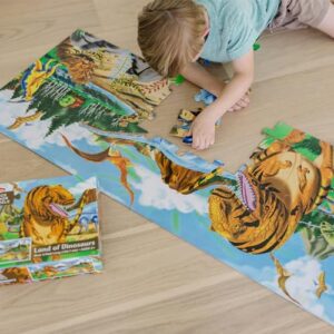 Melissa & Doug Land of Dinosaurs Floor Puzzle (48 pcs, 4 feet long) - FSC Certified