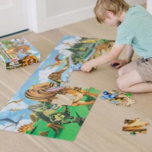 Melissa & Doug Land of Dinosaurs Floor Puzzle (48 pcs, 4 feet long) - FSC Certified