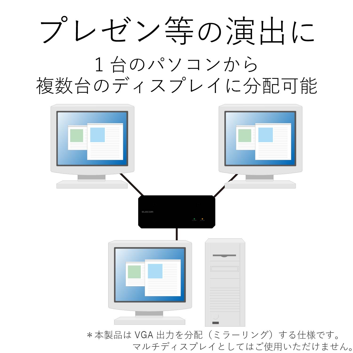 ELECOM VSP-A2 display divider