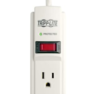 Tripp Lite 6 Outlet Surge Protector Power Strip 6ft Cord 790 Joules LED & INSURANCE (TLP606) Gray