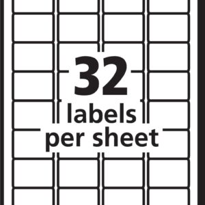 Avery Durable White Cover up ID Labels for Laser Printers, 1.25" x 1.75", Pack of 1600 (6576)