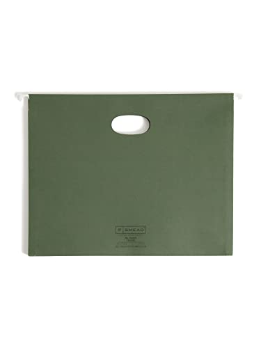 Smead Hanging Pocket with Full-Height Gusset, 3-1/2" Expansion, Letter Size, Standard Green, 10 per Box (64220)