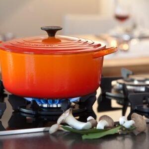 Le Creuset Enameled Cast-Iron 5-1/2-Quart Round French Oven, Flame