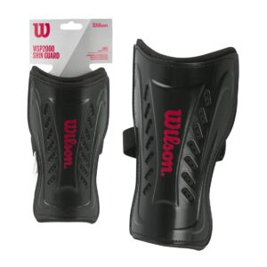 wilson soccer shinguards - adult size, black