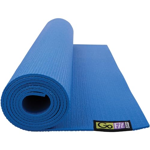 Gofit GFYOGA GF Yoga Mat w/Yoga Position Poster, Blue