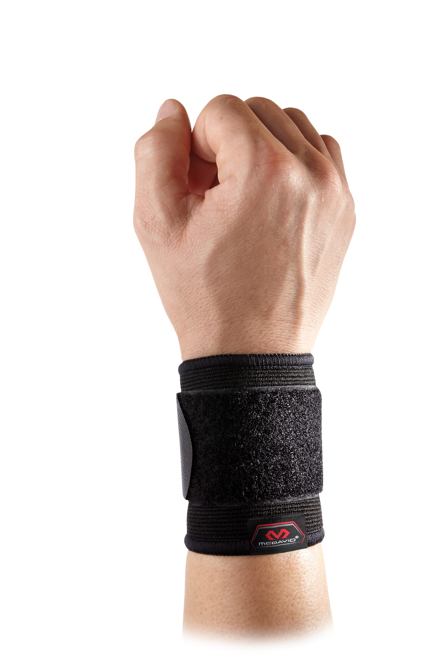 McDavid Wrist Brace, Compression Support for Pain Relief, Fits Left & Right Arm, Fits Men & Women, Black, Adult, S/M