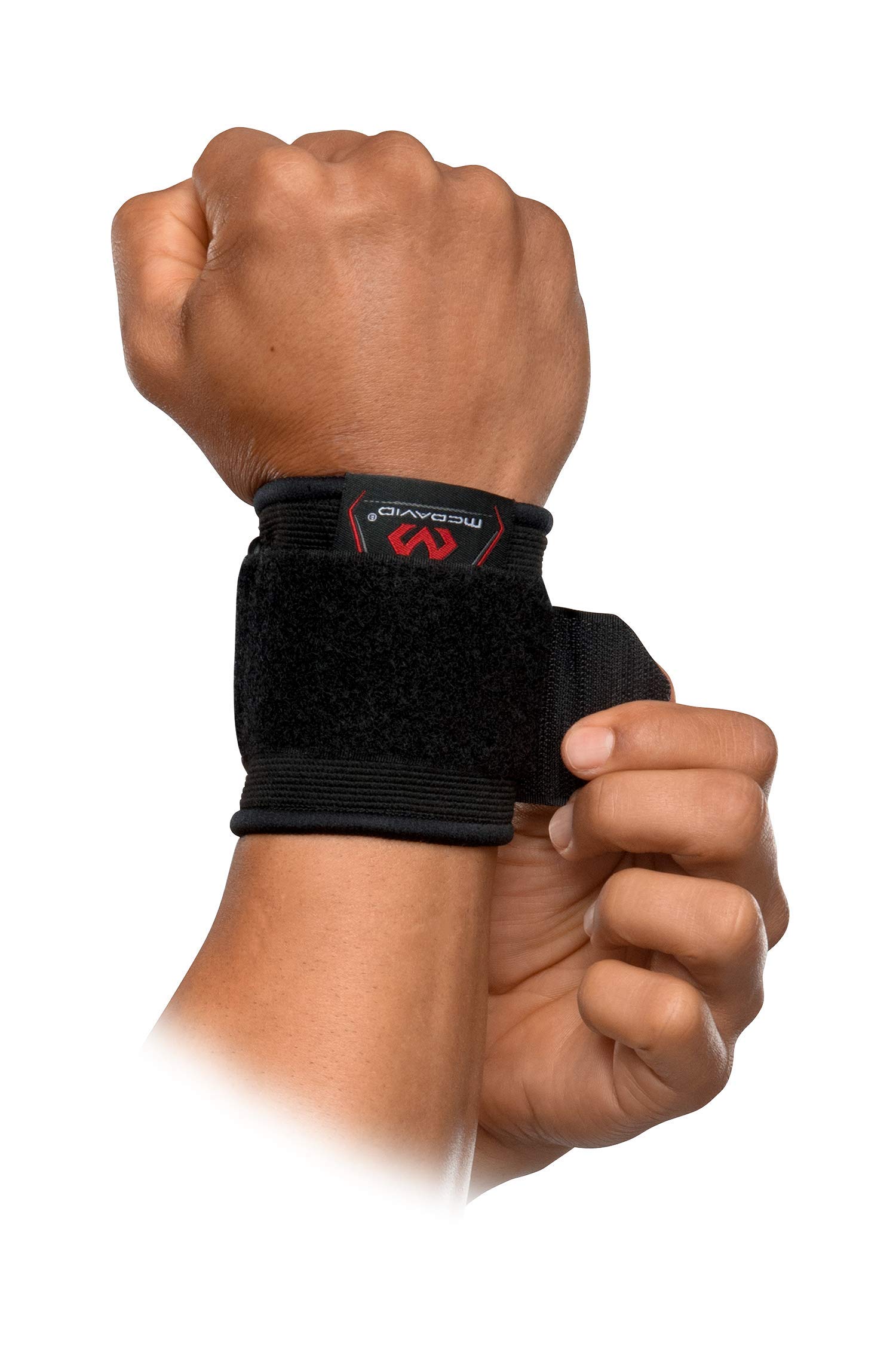 McDavid Wrist Brace, Compression Support for Pain Relief, Fits Left & Right Arm, Fits Men & Women, Black, Adult, S/M