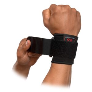 McDavid Wrist Brace, Compression Support for Pain Relief, Fits Left & Right Arm, Fits Men & Women, Black, Adult, S/M