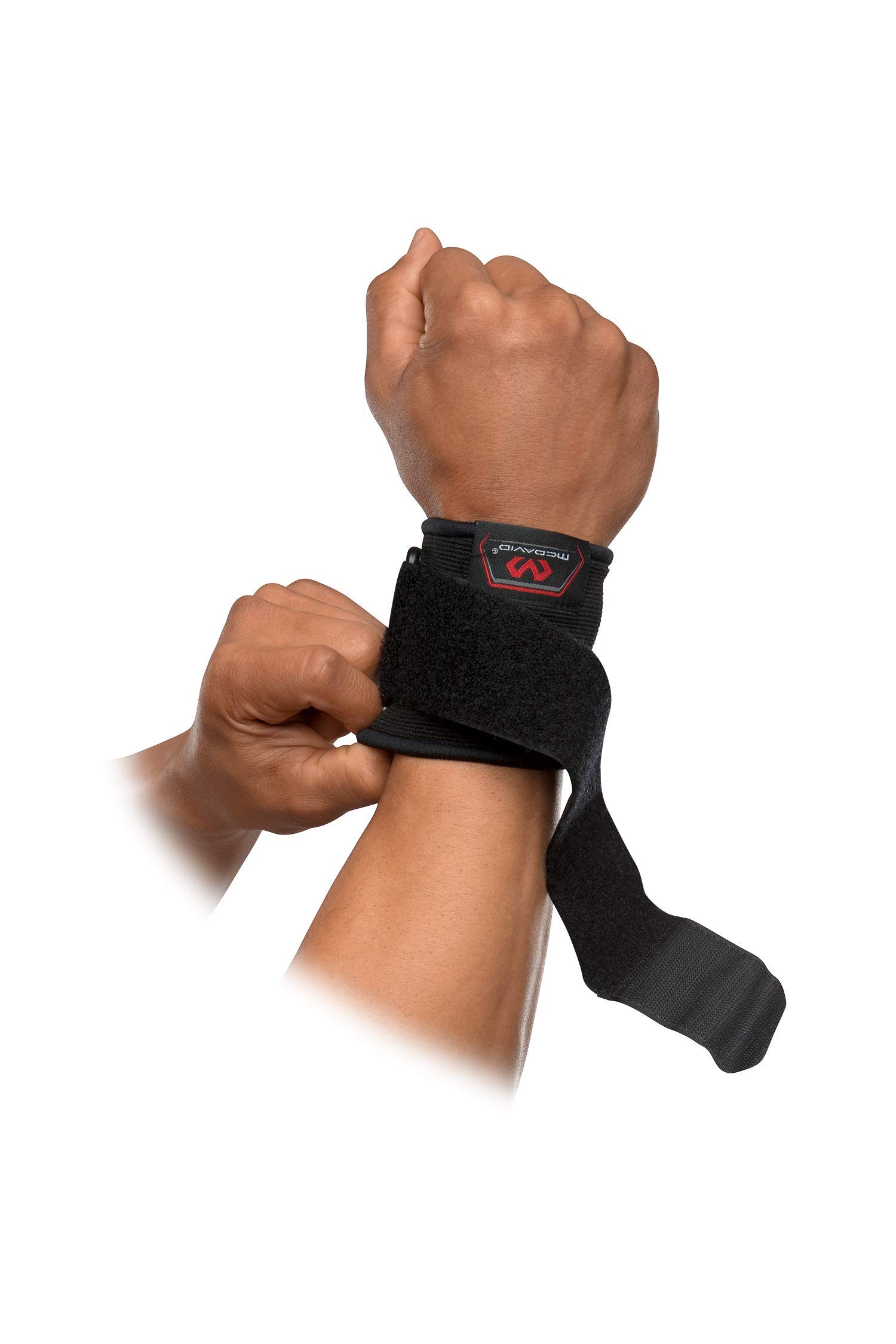 McDavid Wrist Brace, Compression Support for Pain Relief, Fits Left & Right Arm, Fits Men & Women, Black, Adult, S/M