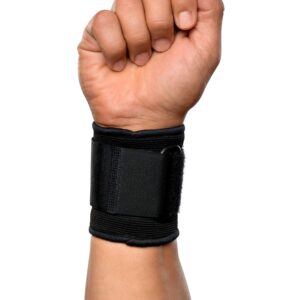 McDavid Wrist Brace, Compression Support for Pain Relief, Fits Left & Right Arm, Fits Men & Women, Black, Adult, S/M