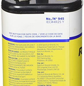 Rayovac 6V Battery 945R4C, Heavy Duty Lantern Battery, 1 Count