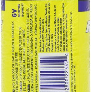 Rayovac 6V Battery 945R4C, Heavy Duty Lantern Battery, 1 Count