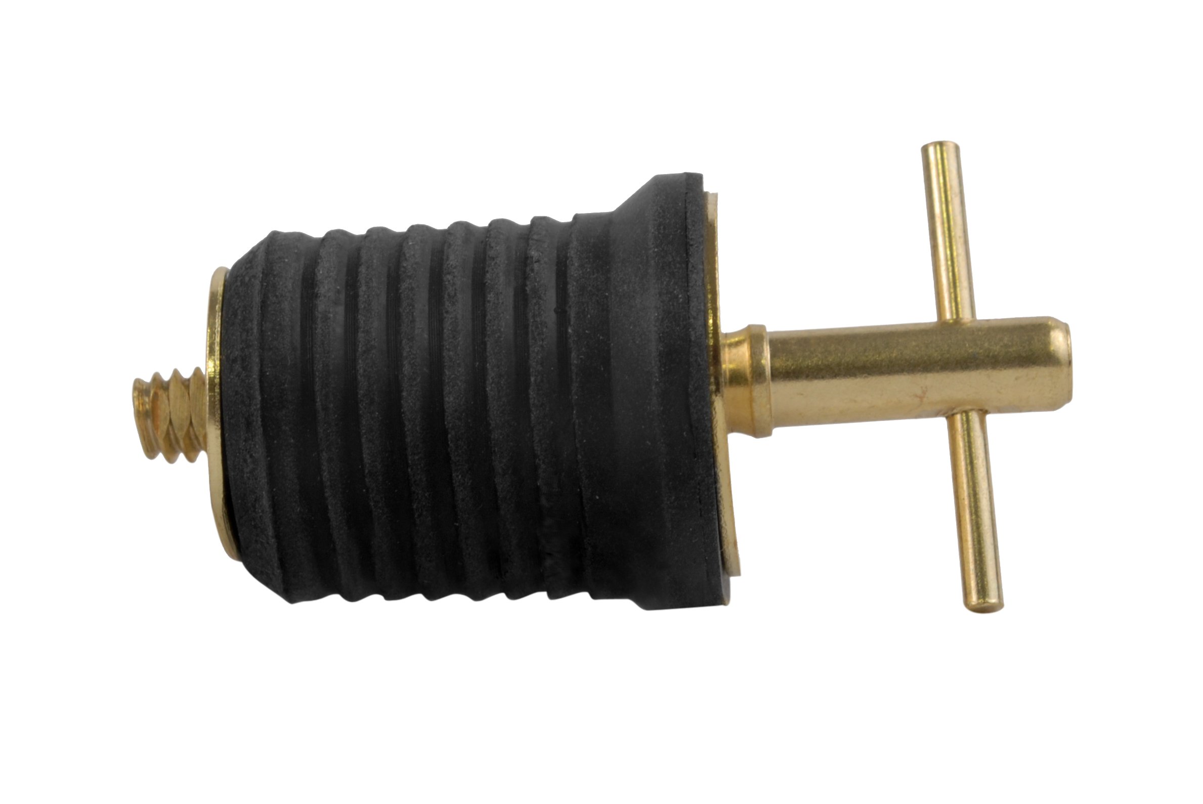 Attwood 11592-3 Brass Plated T-Handle 1-inch Drain Plug