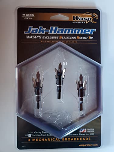 Wasp Jak-Hammer 75 SST 1-1/4" Cutting Diameter Broadhead