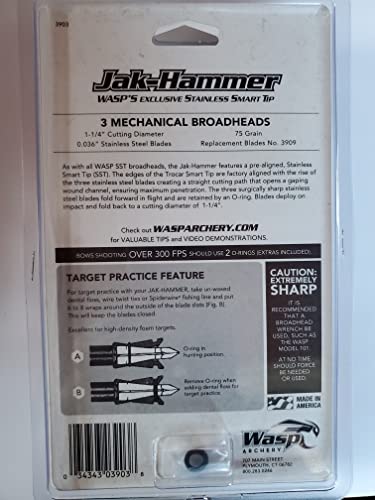 Wasp Jak-Hammer 75 SST 1-1/4" Cutting Diameter Broadhead