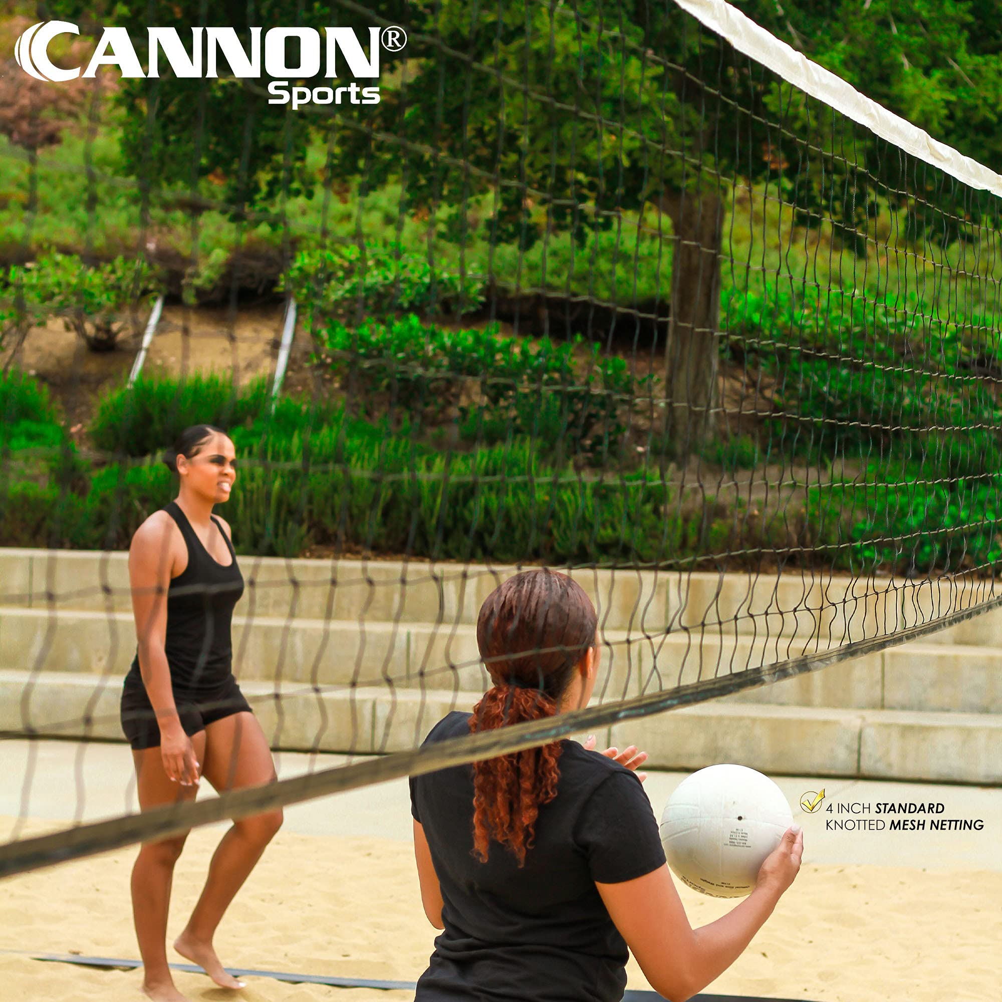 Cannon Sports Volleyball Net - Indoor/Outdoor for Competition, Backyard, Gymnasium Training, & Beach Play (32 FT)