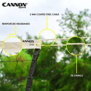 Cannon Sports Volleyball Net - Indoor/Outdoor for Competition, Backyard, Gymnasium Training, & Beach Play (32 FT)