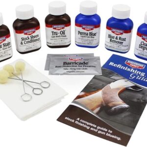 Birchwood Casey Easy-to-Use Deluxe Perma Blue & Tru-Oil Complete Finishing Kit for Gun Blueing and Stock Finishing