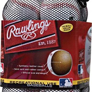 Rawlings | Official League Recreational Use Practice Baseballs | Youth | Bag of 12 | OLB3BAG12 | 12 Count