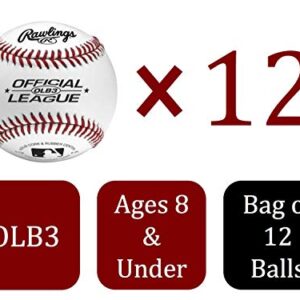 Rawlings | Official League Recreational Use Practice Baseballs | Youth | Bag of 12 | OLB3BAG12 | 12 Count