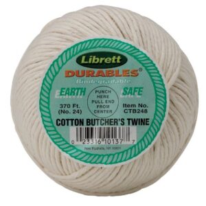 Librett Durables Butchers Twine, Cotton, 370-Feet, Made in America