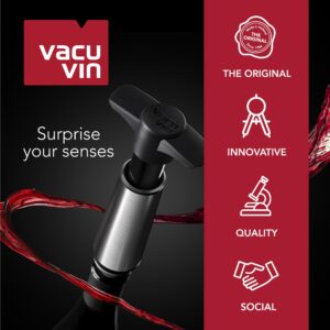 Vacu Vin Active Cooler Wine Chiller - Reusable, Flexible Wine Bottle Cooler - Silver - Wine Cooler Sleeve For Standard Size Bottles - Insulated Wine Bottle Chiller to Keep Wine Cold and Refreshing