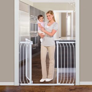 Summer Infant Multi-Use Extra Tall Walk-Thru Baby Gate, Metal, White Finish – 36” Tall, Fits Openings up to 29” to 48” Wide, Baby and Pet Gate for Doorways and Stairways