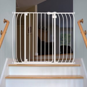 Summer Infant Multi-Use Extra Tall Walk-Thru Baby Gate, Metal, White Finish – 36” Tall, Fits Openings up to 29” to 48” Wide, Baby and Pet Gate for Doorways and Stairways