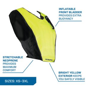 SCUBAPRO Cruiser Adult Diving Vest, Yellow/Black (Small)