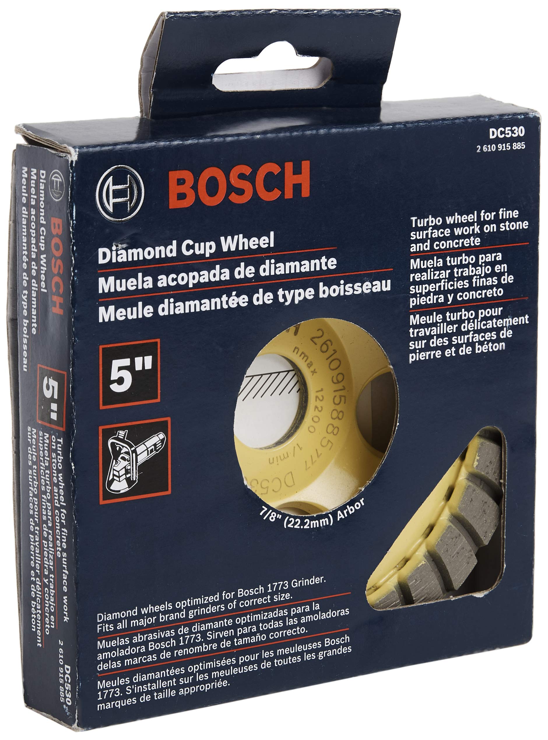 BOSCH DC530 5-Inch Diamond Cup Grinding Wheel for Construction Materials