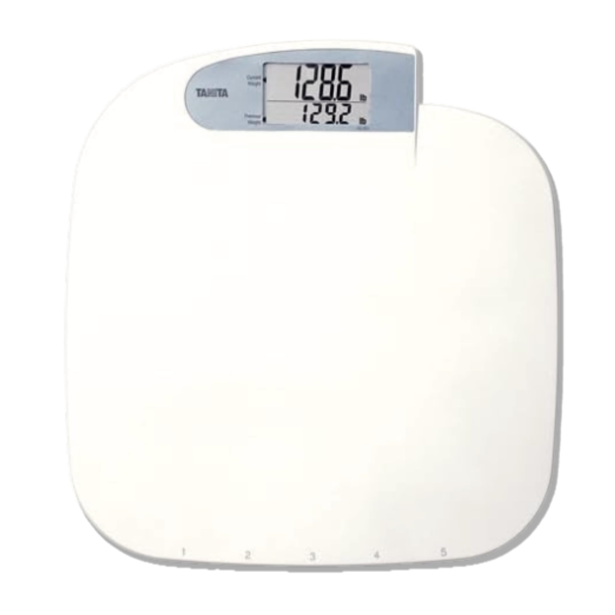 Tanita HD-351 Japan Technology Digital Bathroom Weight Scale- 440 lbs Capacity - Accurate & Precise with 5 Multi-User Convenience, Previous & Current Weight Memory - 2" Easy to Read Large Display