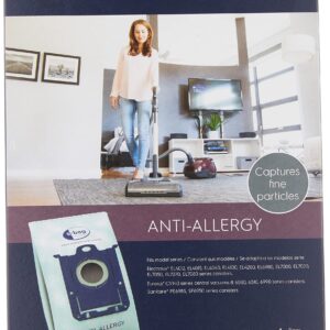 Electrolux EL202G S-bag Anti-Allergy Synthetic Vacuum Bags, 4 Pack , Blue