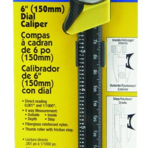 General Tools 145 6-Inch Plastic Dial Caliper, Thousandths Reading