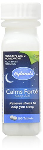 Hyland's Calms Forte' Sleep Aid Tablets, Natural Relief of Nervous Tension and Occasional Sleeplessness, 100 Tablets, Pack of 1