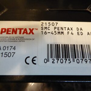 Pentax 16-45mm f/4.0 SMC PDA ED AL Zoom Lens for Pentax and Samsung Digital SLR Cameras