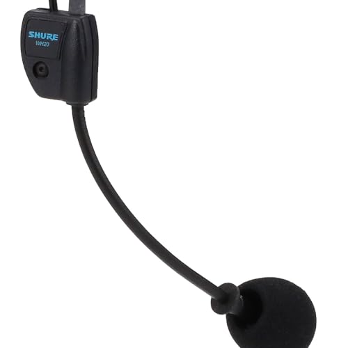 Shure WH20 Dynamic Headset Microphone (Wired) - Rugged, Lightweight, Secure Fit for Active Mic Users, Perfect for Instructors/Musicians, 3-pin Male XLR Connector with Detachable Belt Clip (WH20XLR)