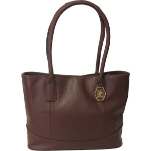 casual leather handbag - brown (#1827-2)