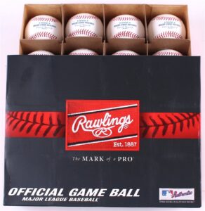 rawlings official major league leather game baseballs from (one dozen)