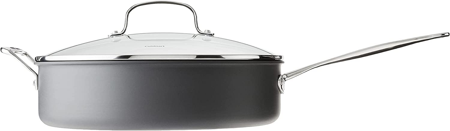 Cuisinart 633-30HP1 Chef's Classic 5.5-Quart Saute Pan Nonstick-Hard-Anodized, Black