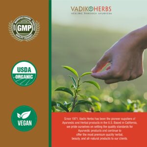 Vadik Herbs Triphala (Trifala) Powder Organic 100 Veg Capsules Immune System Support Supplements