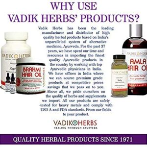 Vadik Herbs Triphala (Trifala) Powder Organic 100 Veg Capsules Immune System Support Supplements