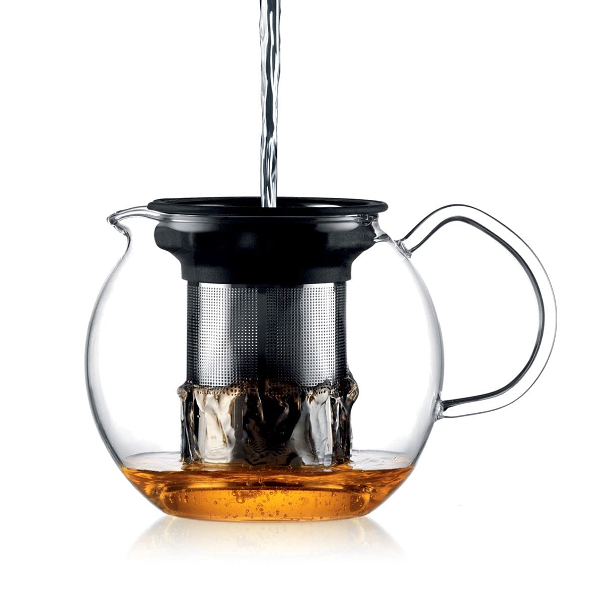 BODUM CD Assam-brewer for tea with The filter which is made of steel 500 ml-Chrome, 0.5 l, Stainless Steel