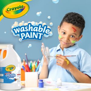 Crayola Washable Paint (1 Gallon), White Paint, Bulk Classroom Supplies for Teachers, Washable Paint for Kids, Nontoxic, 3+