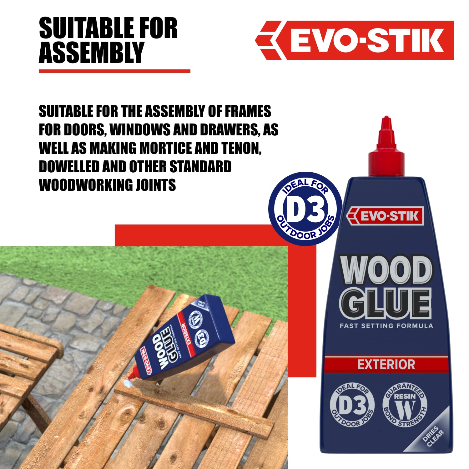 Evo Stik Wood Adhesive Weatherproof - 500ml 717411